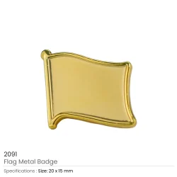 Gold Plated Flag Pin Badge Details