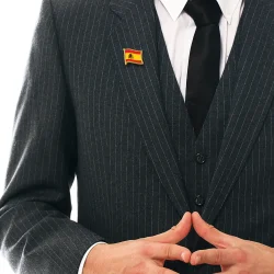 Gold Plated Flag Pin Badge Sample