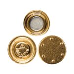 Gold Plated Round Magnet Badge