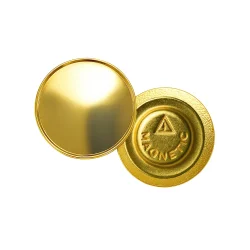 Gold Round Metal Badges with Magnet front and back