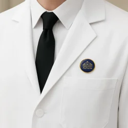 Branding Gold Round Metal Badges with Magnet Sample