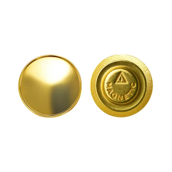 Gold Round Metal Badges with Magnet View