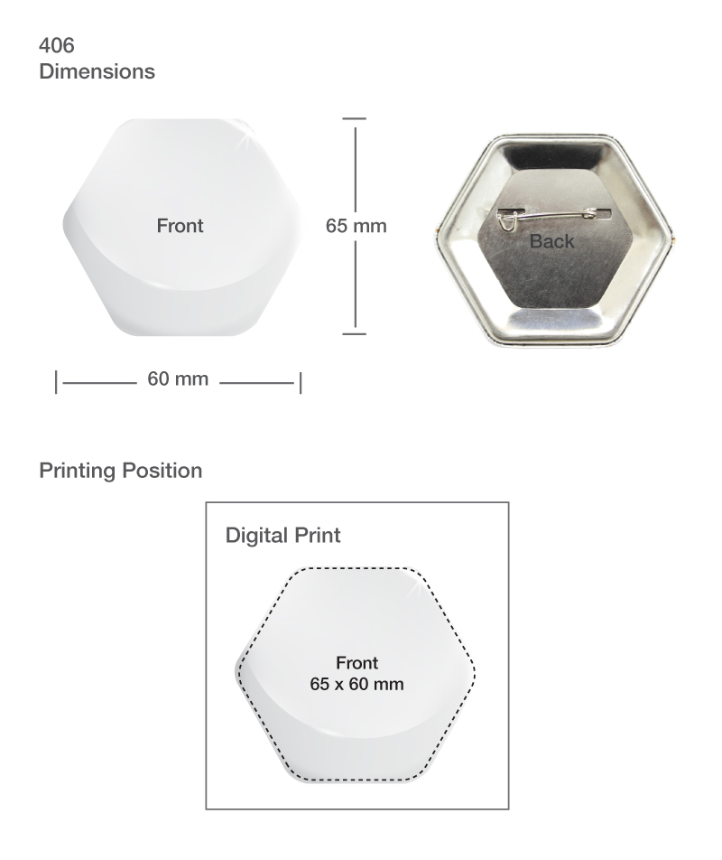 Hexagon Badge Printing 406
