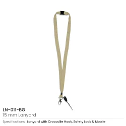 Lanyards with Crocodile Clip, Mobile Holders, and Safety Lock