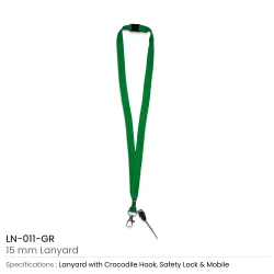 Lanyards with Crocodile Clip, Mobile Holders, and Safety Lock