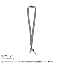 Lanyards with Crocodile Clip, Mobile Holders, and Safety Lock
