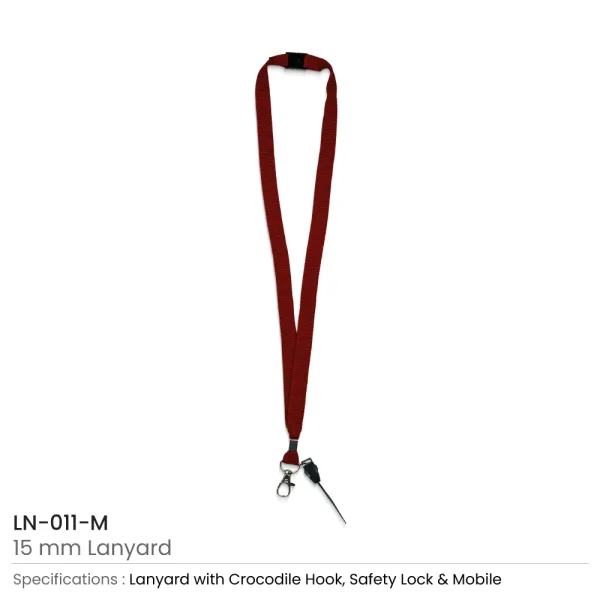 Lanyards with Crocodile Clip, Mobile Holders, and Safety Lock