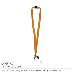 Lanyards with Crocodile Clip, Mobile Holders, and Safety Lock