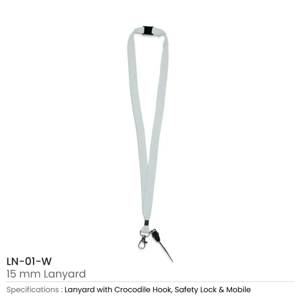 Lanyards with Crocodile Clip, Mobile Holders, and Safety Lock