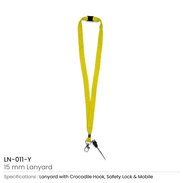 Lanyards with Crocodile Clip, Mobile Holders, and Safety Lock