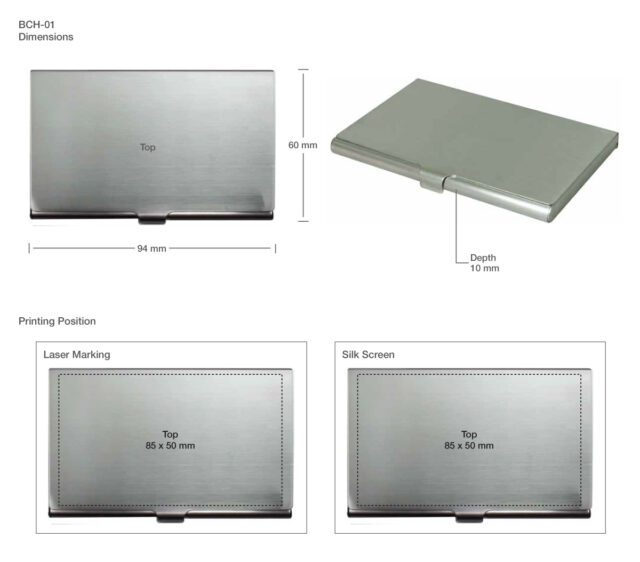 Steel Business Branded Cardholder | Magic Trading Company -MTC