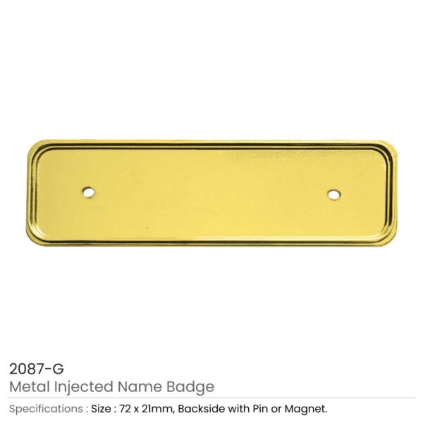 Metal Injected Name Badge Gold