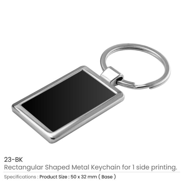 Rectangular Metal Keychain