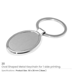 Oval Metal Keychains - Image 4