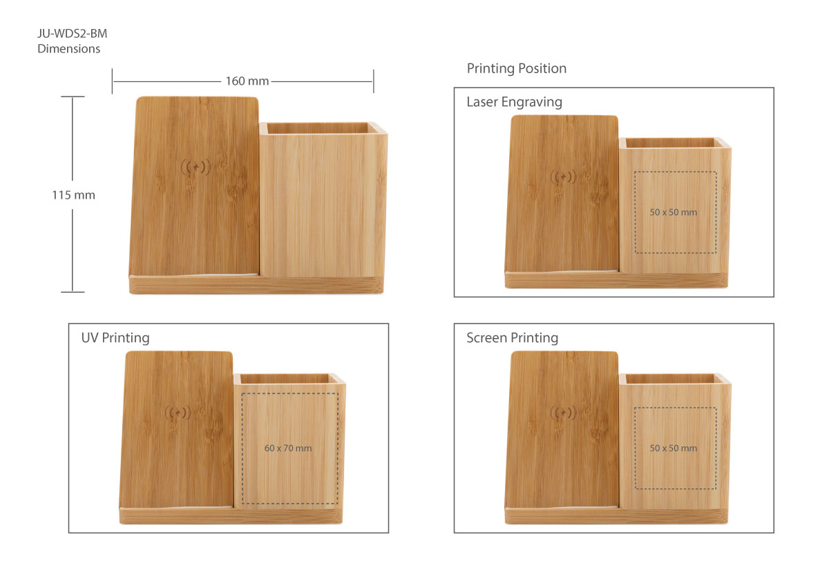 Pen Holder and Wireless Charger Printing Details