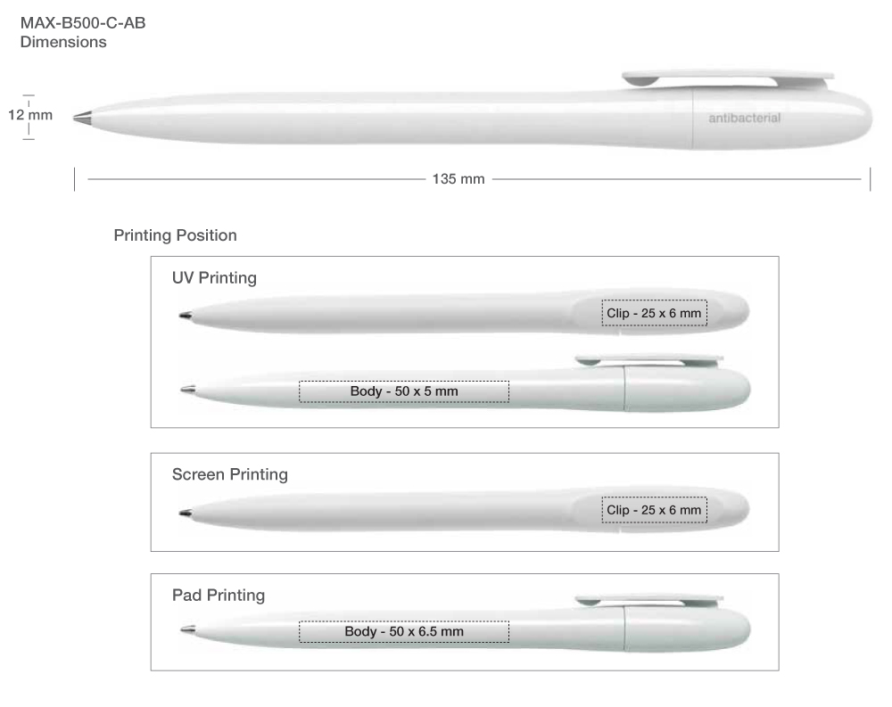 Anti-bacterial Pen Printing