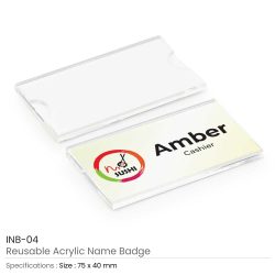 Reusable Insert Name Badges