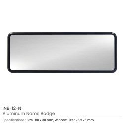 Reusable Name Badges Silver