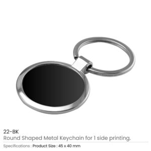 Round Shaped Metal Keychain