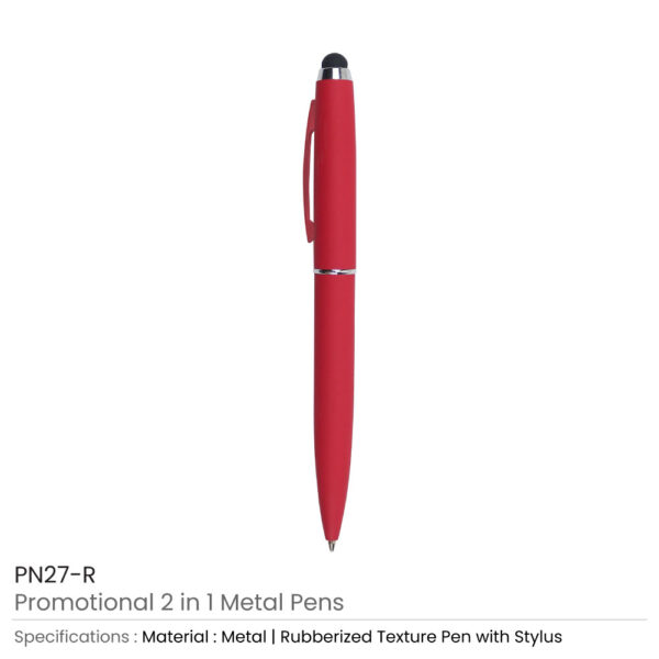 Stylus Metal Pen Red