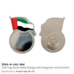 UAE Flag Design Badges with Magnet Attachment - Image 5