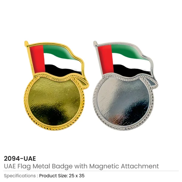 UAE Flag Design Badges with Magnet
