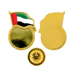 UAE Flag Design Badges with Magnet Gold