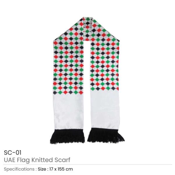 UAE Flag Knitted Scarfs