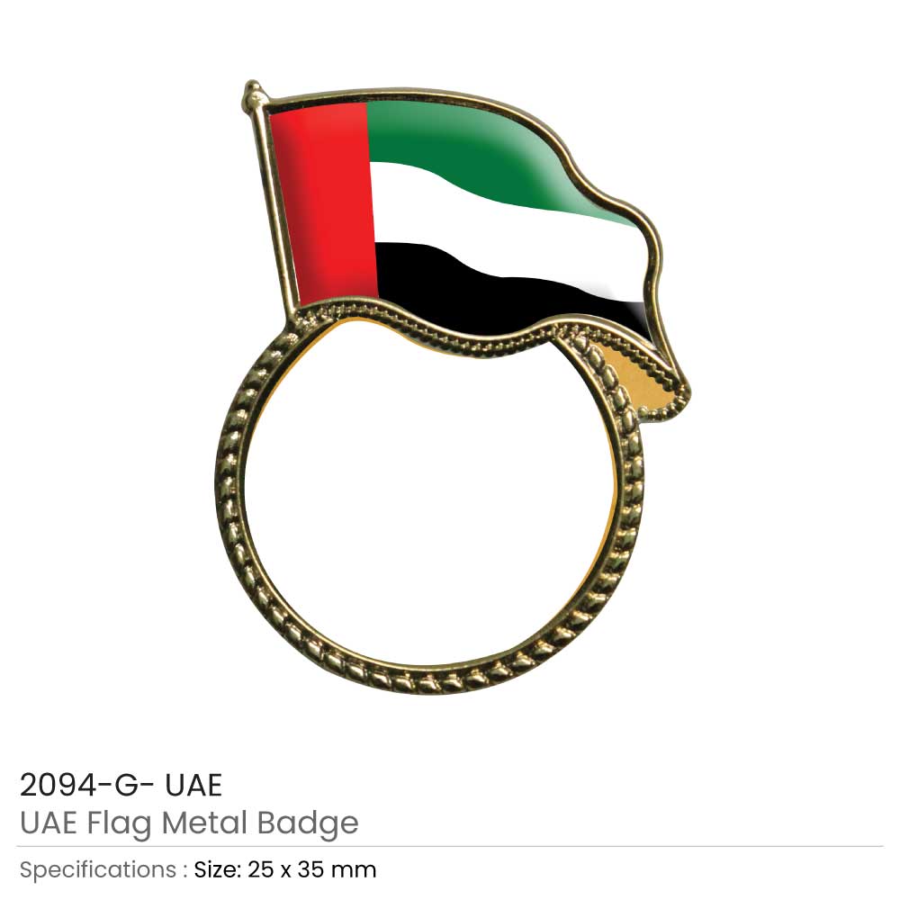 UAE Flag Metal Badges Magic Trading Company MTC