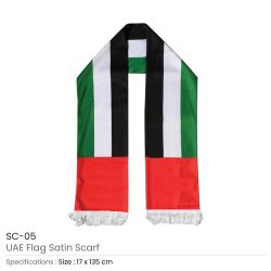 UAE Flag Satin Scarf