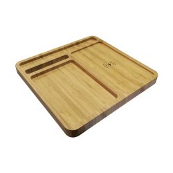 Bamboo 15W Wireless Desk Fast Charging Pad & Organizer - Image 4