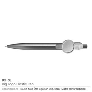 Big Logo Plastic Pens - Image 3