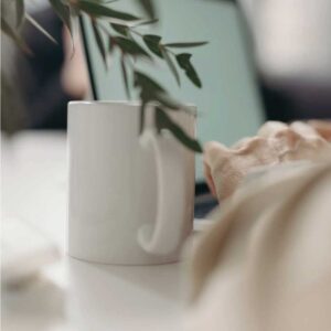 White Ceramic Mugs - Image 3