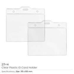 Clear Plastic ID Card Holder - Image 3