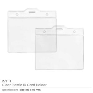 Clear Plastic ID Card Holder - Image 3