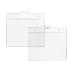 Clear Plastic ID Card Holder - Image 1