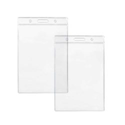 Clear Plastic ID Card Holder - Image 1
