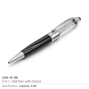 Crystal Pen USB with Stylus - Image 4