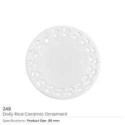Doily Rice Ceramic Ornaments - Image 3