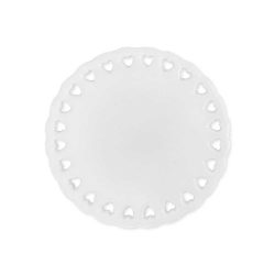 Doily Rice Heart Design Ceramic Ornaments - Image 1