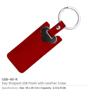 8GB Key Shaped USB with Leather Case - Image 5