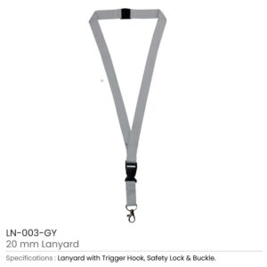 Lanyards with Hook, Safety Lock, and Buckle, 20 mm - Image 12