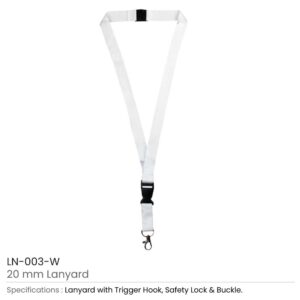 Lanyards with Hook, Safety Lock, and Buckle, 20 mm - Image 6