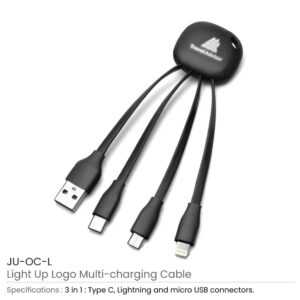 Light Up Logo Multi Charging Cable - Image 3