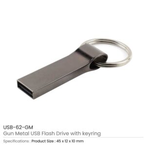 Metal USB Flash with Key Ring - Image 3