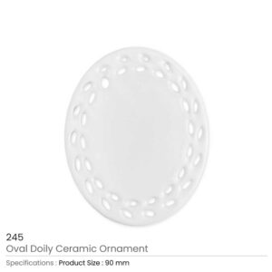 Oval Doily Ceramic Ornaments - Image 3