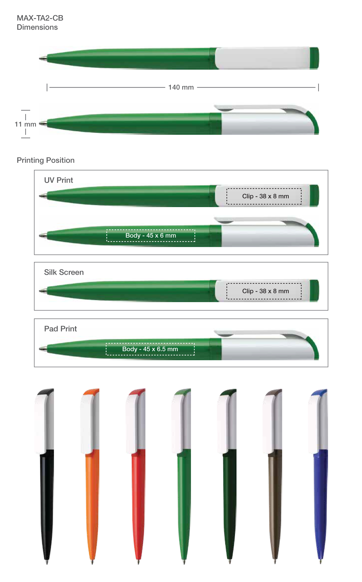 Maxema Pen Printing Details
