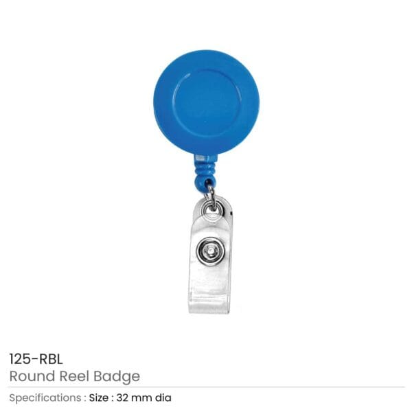 Promotional Round Metal Sport Retractable Badge Reel and Badge