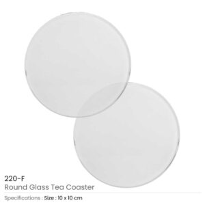 Round Glass Tea Coasters - Image 4