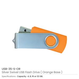 Silver Swivel USB Flash Drives - Image 10